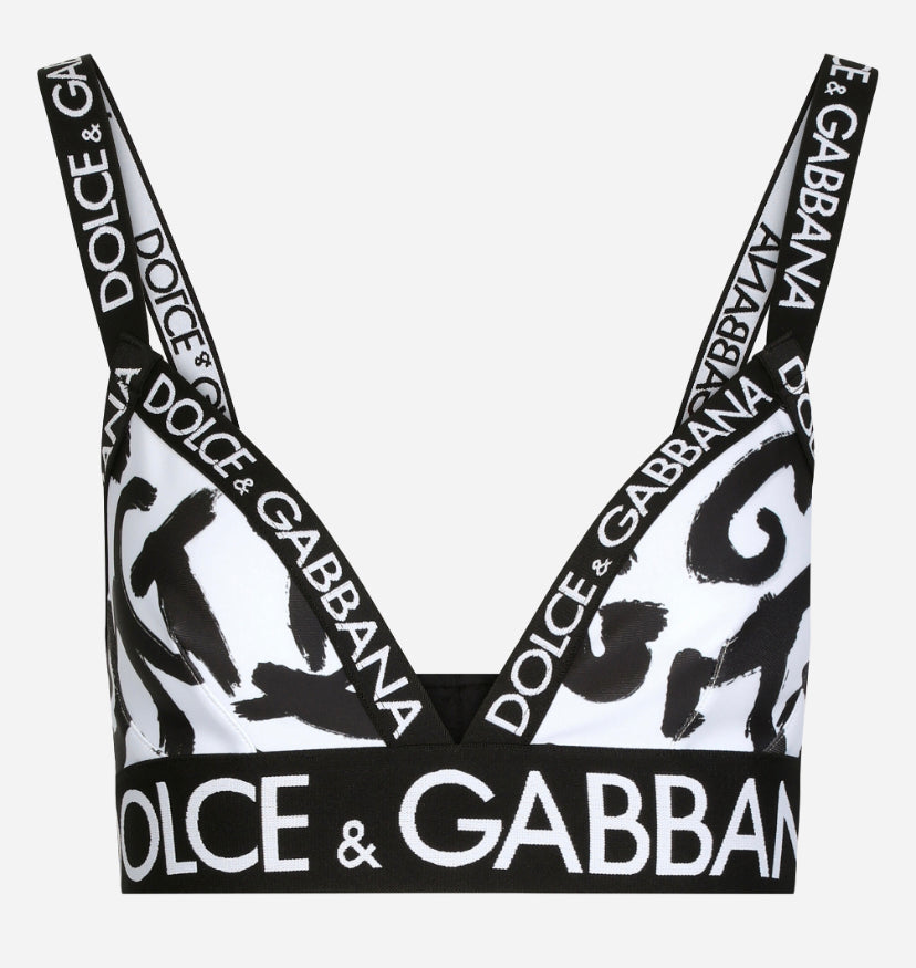 Black & White high waist swim