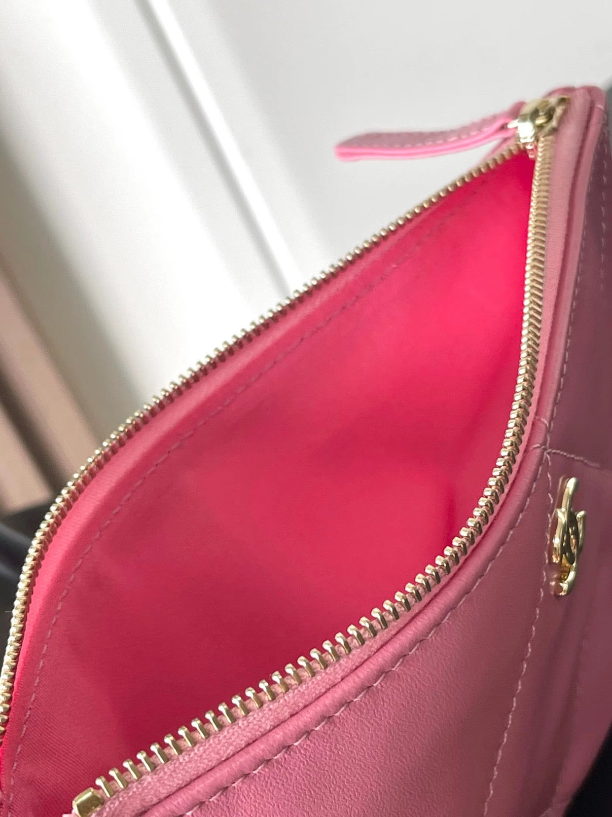 Pink & Tan rattan bag