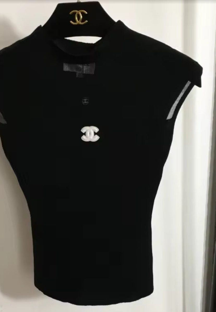 Sheer Neck Top