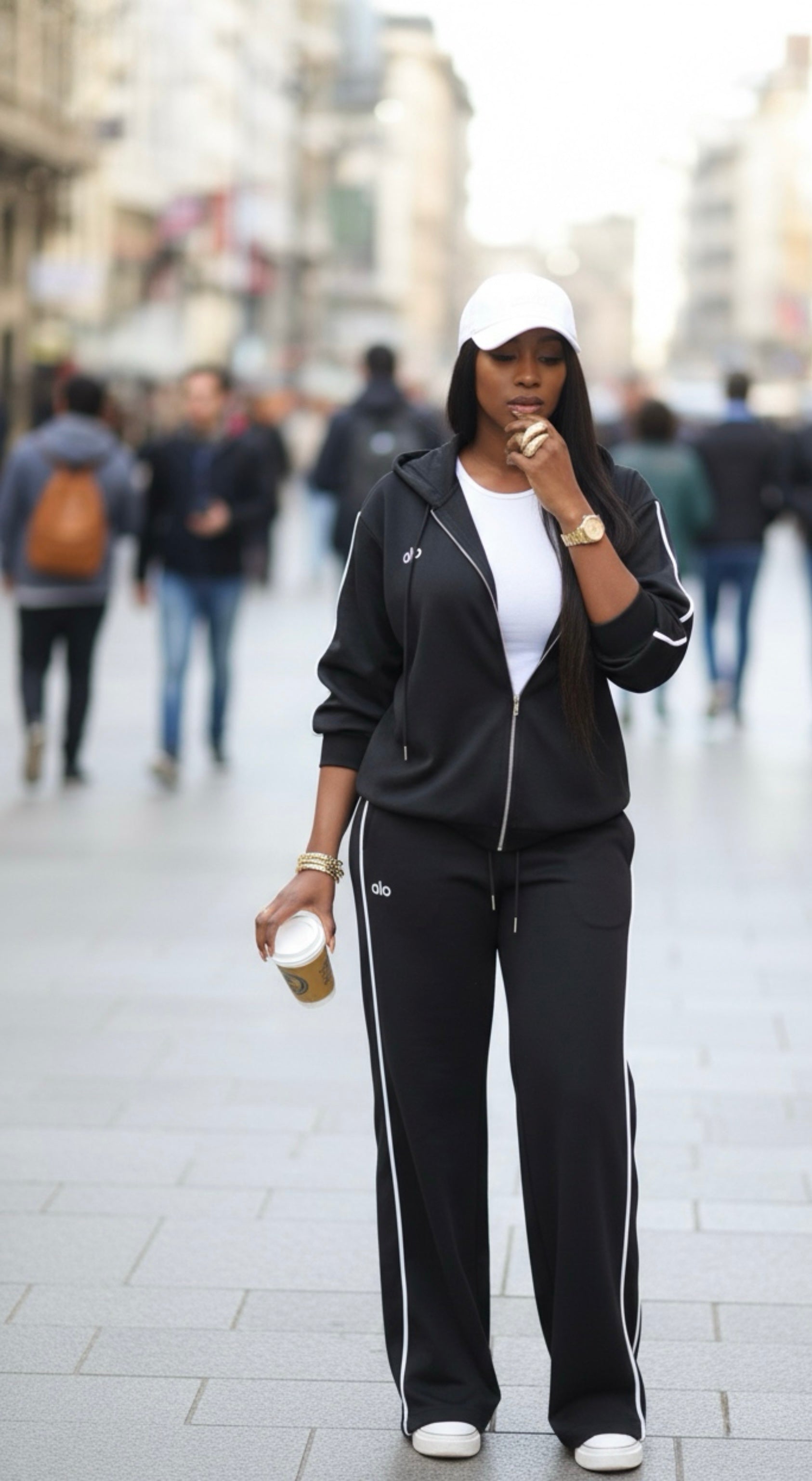 Zip up Set with line