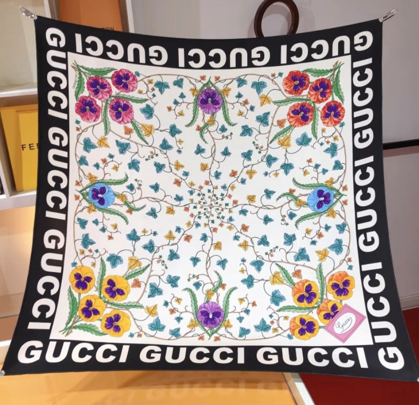 Printed silk twill