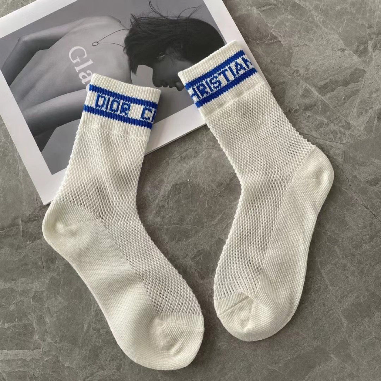 Medium Length White Socks