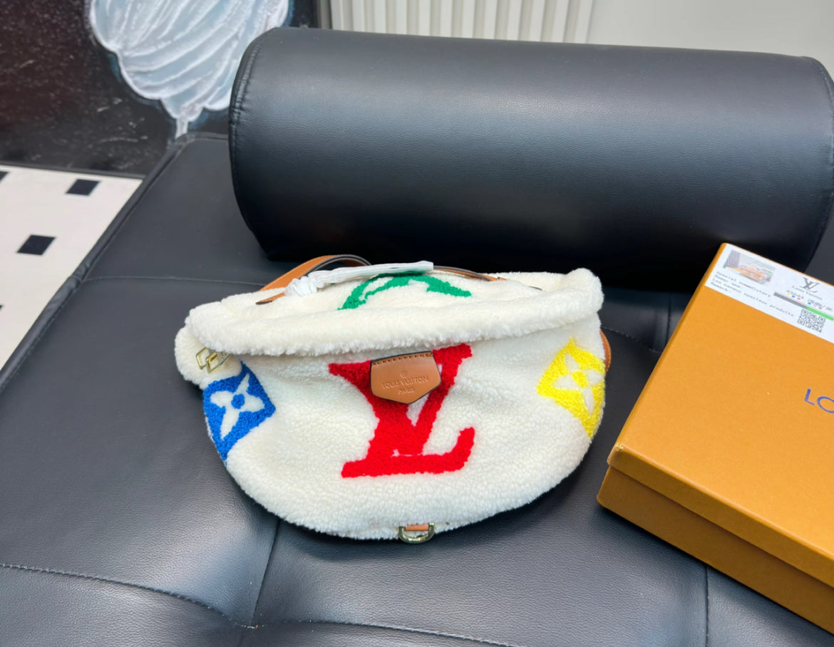 Fuzzy waist bag in multiple colors