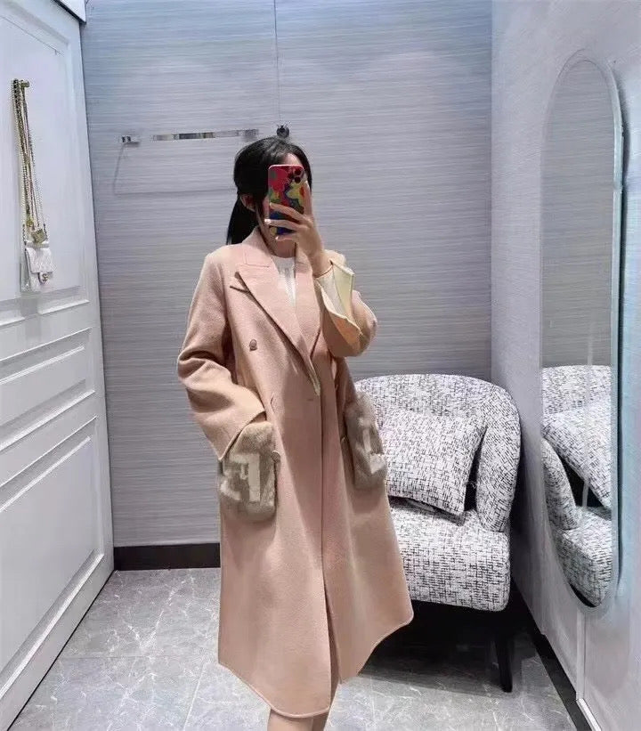 White or Pink long coat
