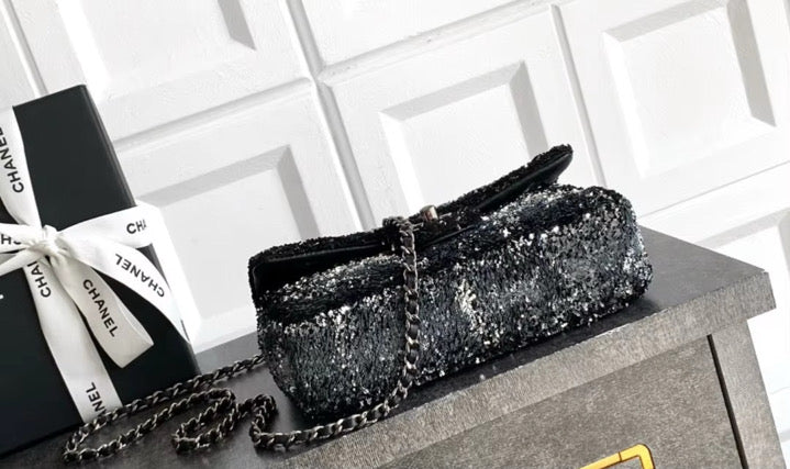 Black & Silver Sequins Bag