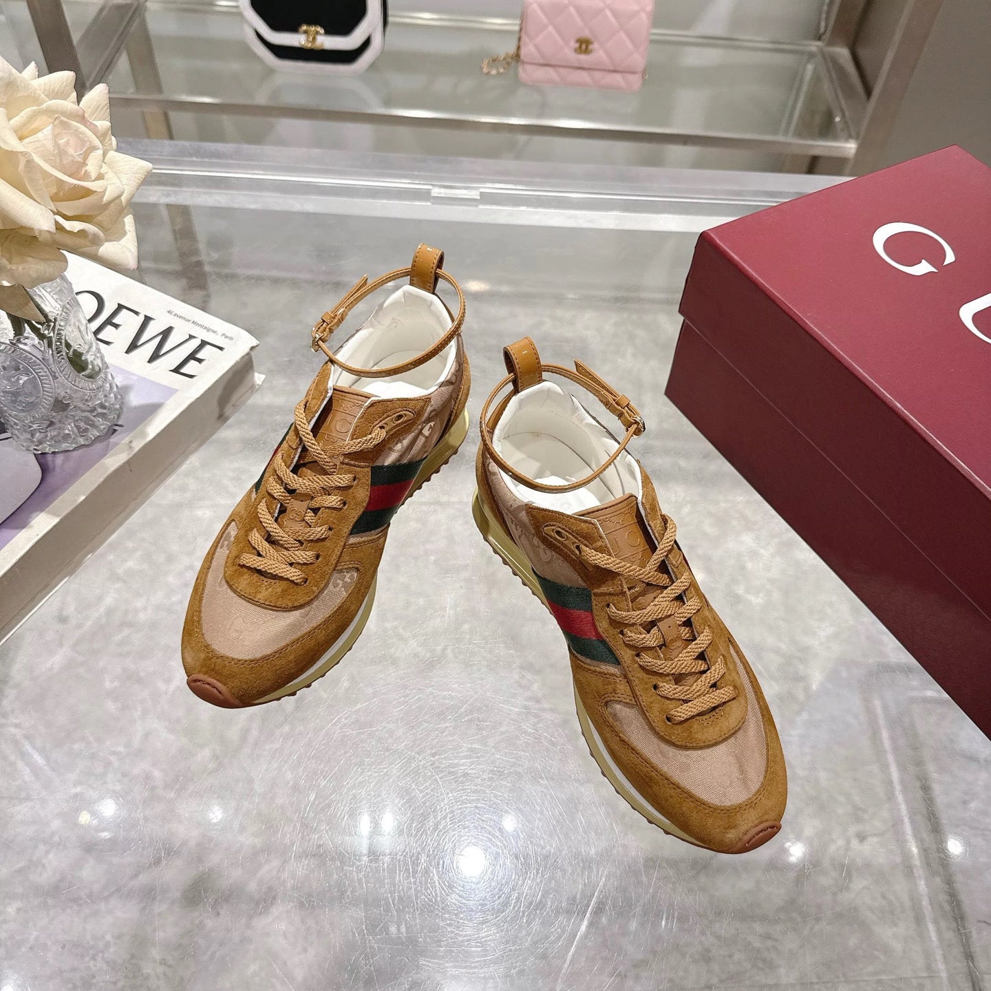 Medium Brown Tennis Shoes
