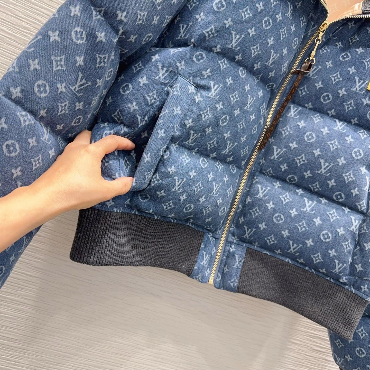 Oversized Denim puffer Coat