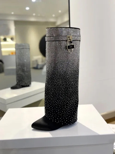 Bedazzled Denim Boots