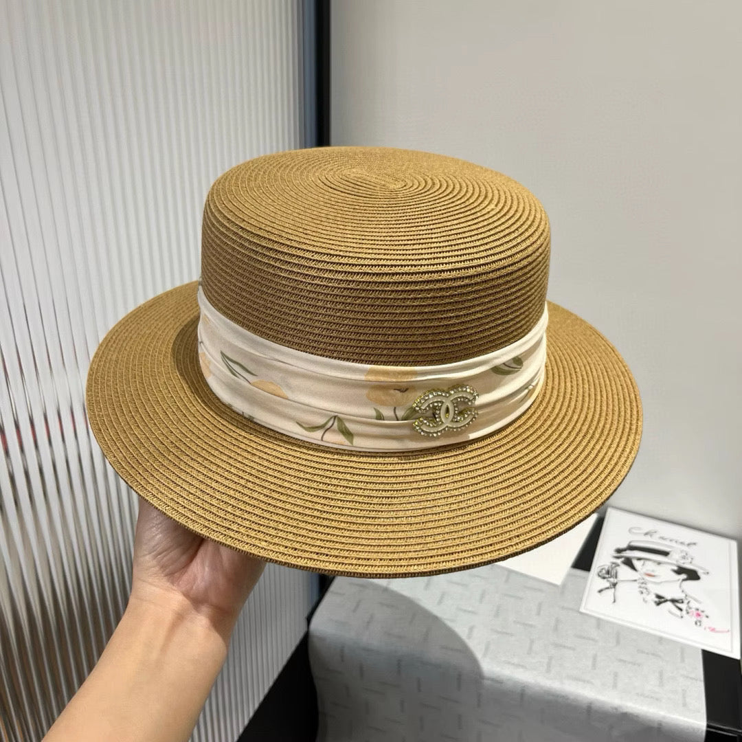 Fedora with silk wrap