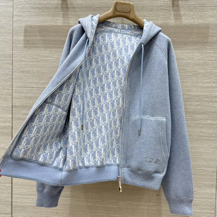 Baby Blue & White Zip Up (CART DISCOUNT)