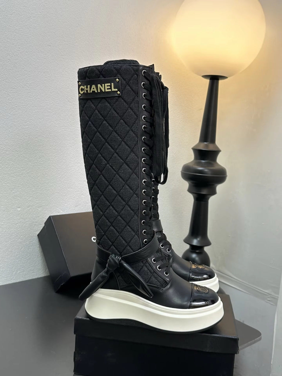 Tall lace up Boots