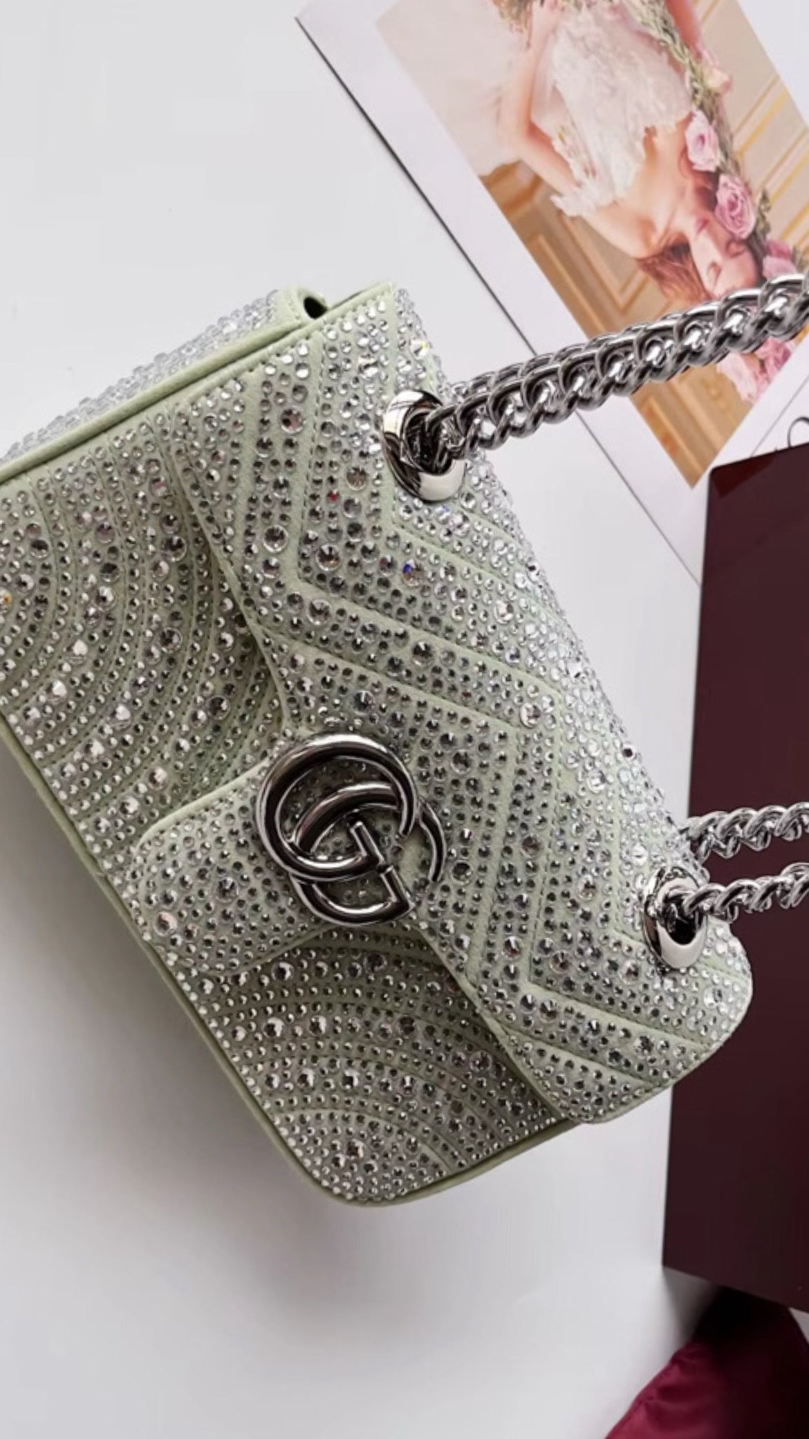 Bedazzled Purse with Chain