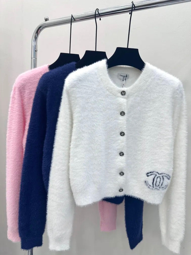 Fuzzy Button up cardigan