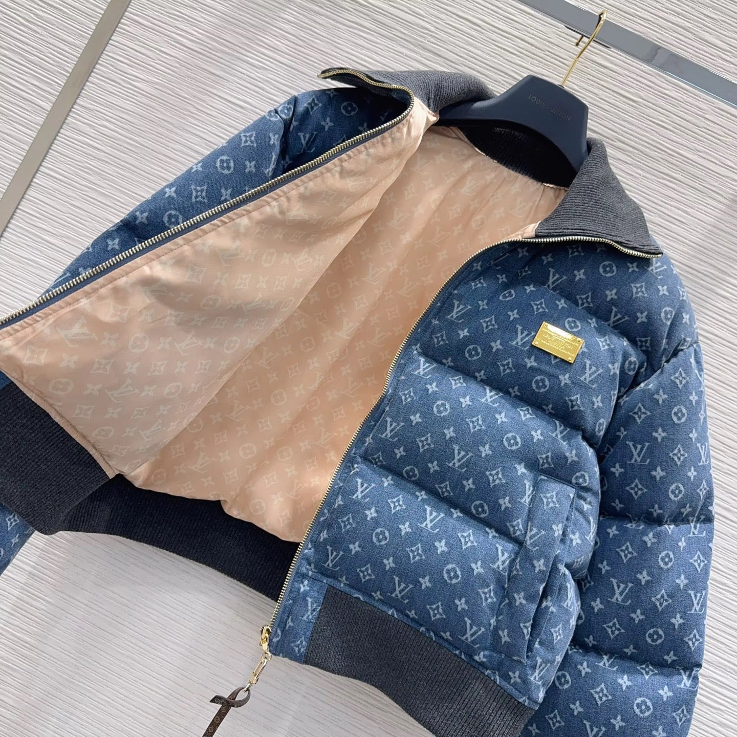Oversized Denim puffer Coat