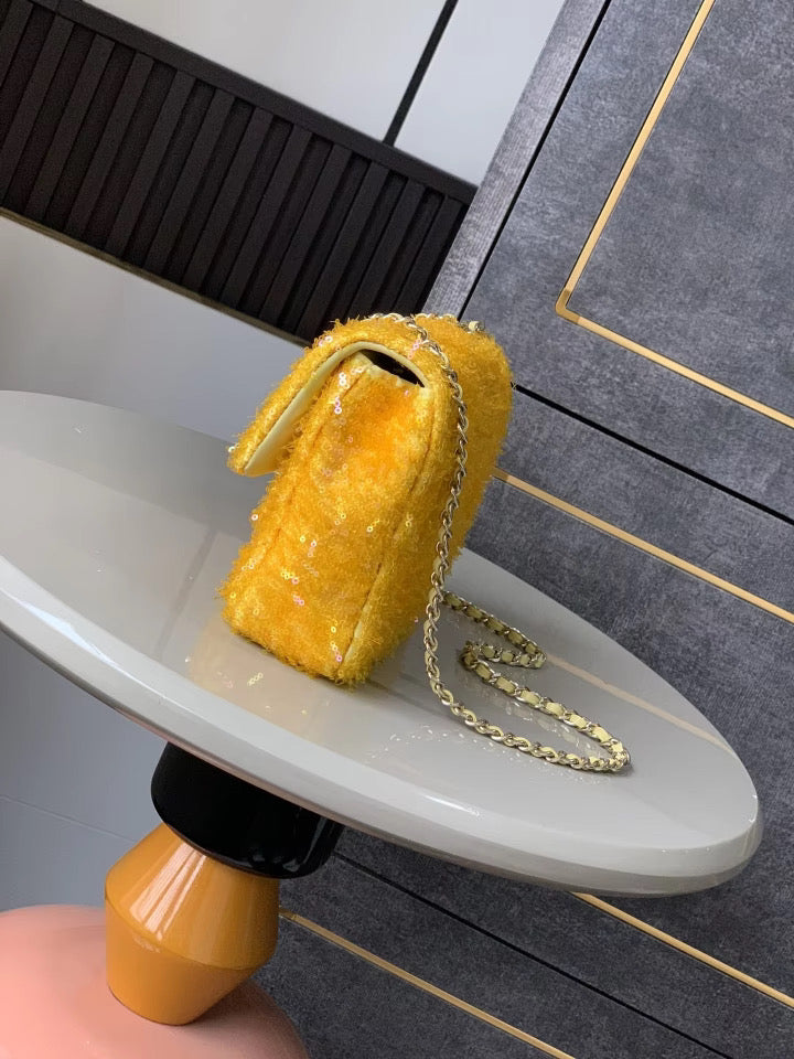 Yellow Sequins Purse