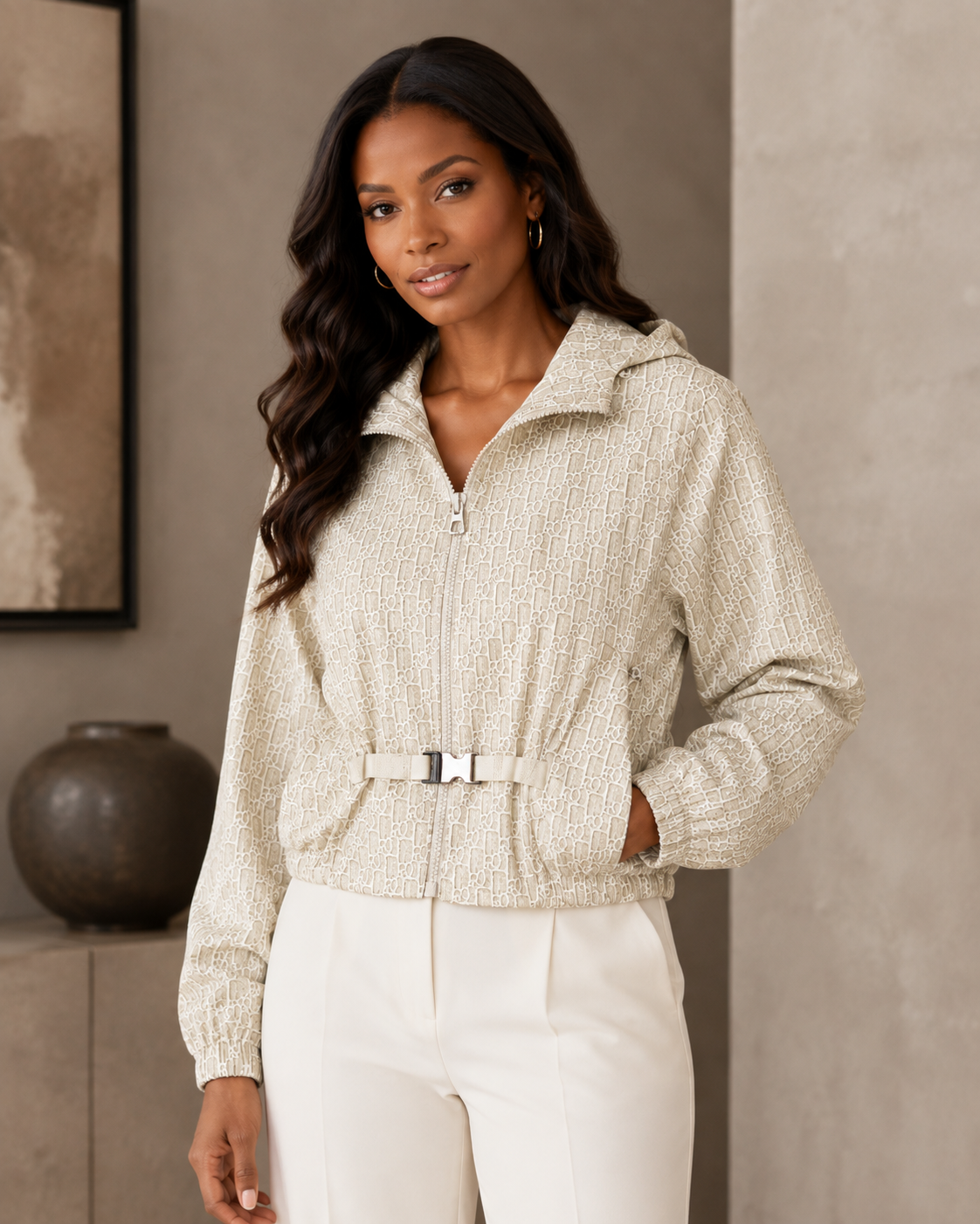 The Luxe Monogram Windbreaker