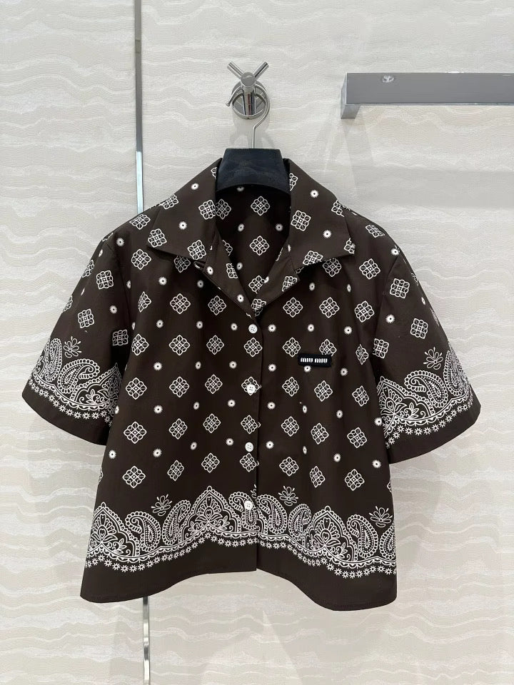 Cropped Bandana Print