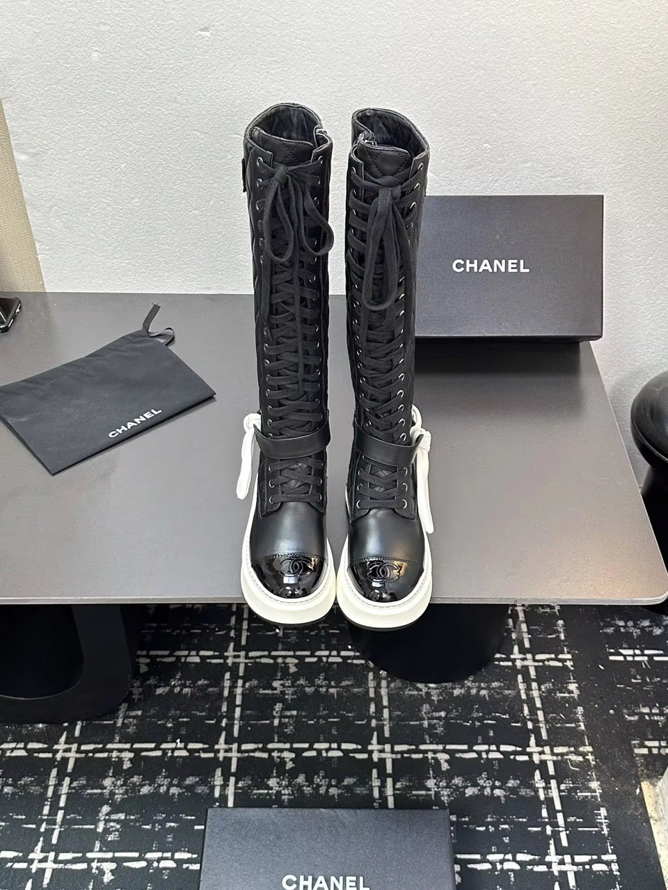 Tall lace up Boots