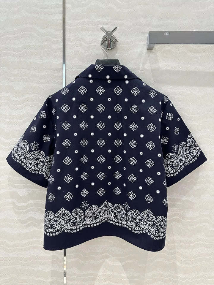 Cropped Bandana Print