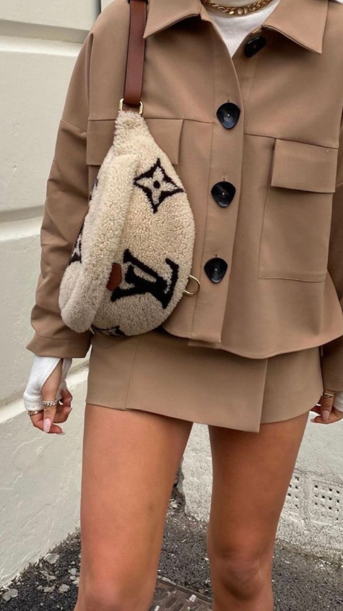 Fuzzy waist bag in multiple colors