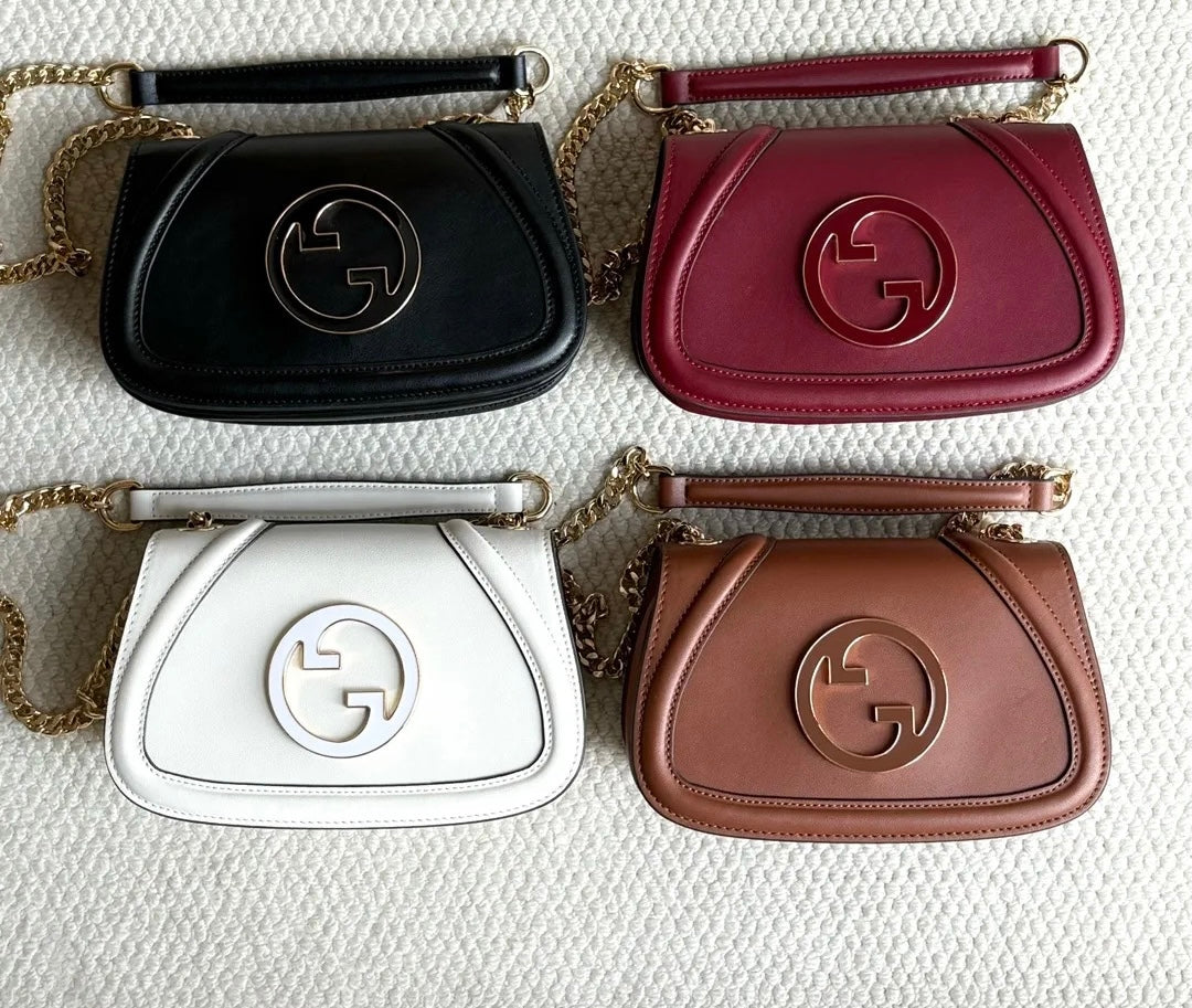 Leather long chain purse