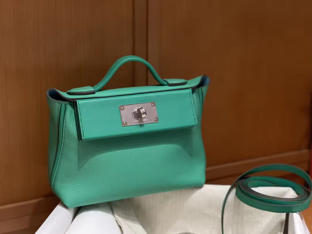 Square leather purse