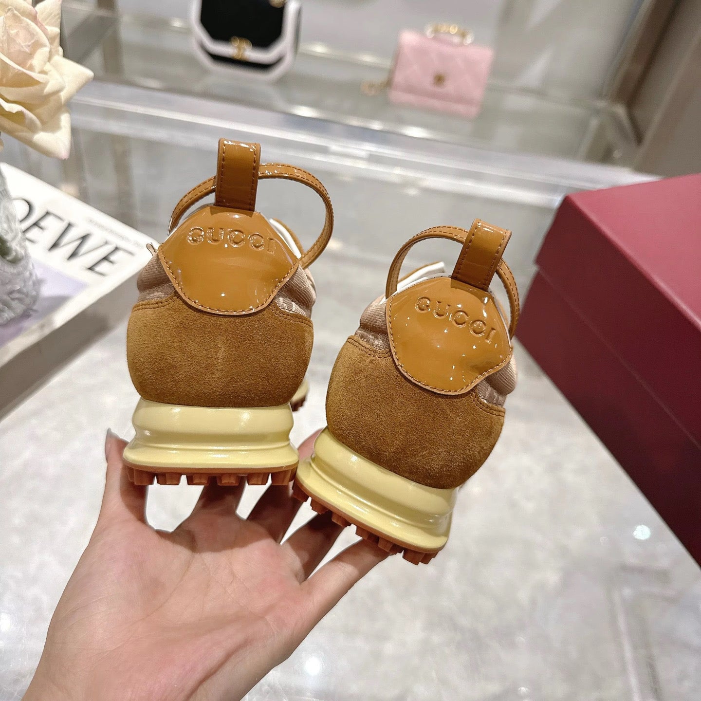 Medium Brown Tennis Shoes