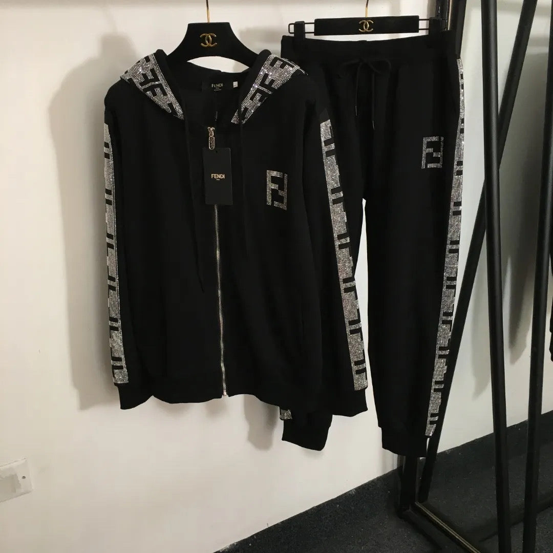 Bedazzled hoodie set