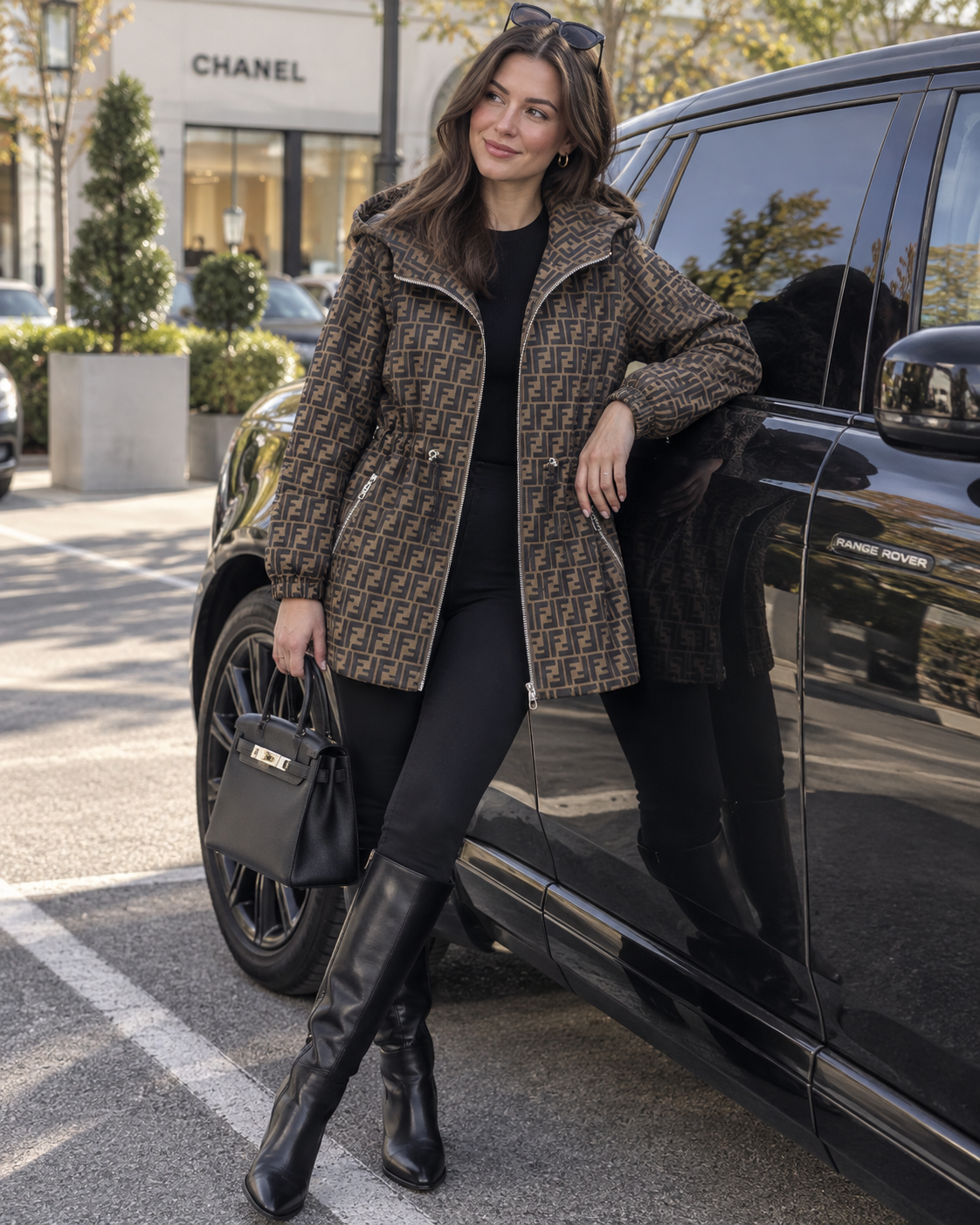Monogram Hooded Utility Jacket