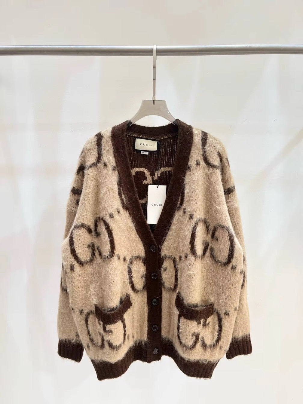 Pull over or Cardigan Mohair Sweater