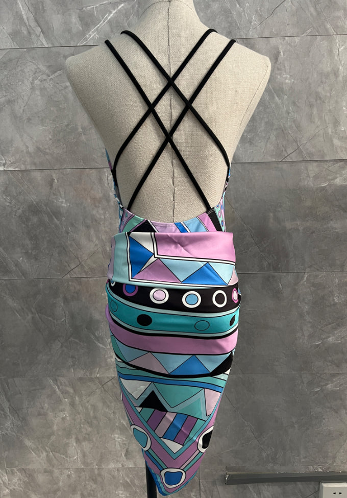 One piece V neck Swim