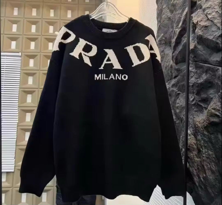 Oversized Black Knit Sweater