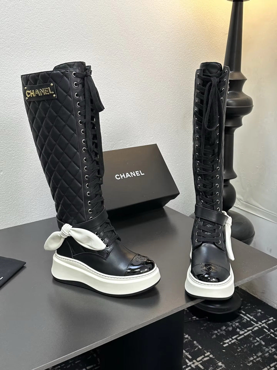 Tall lace up Boots