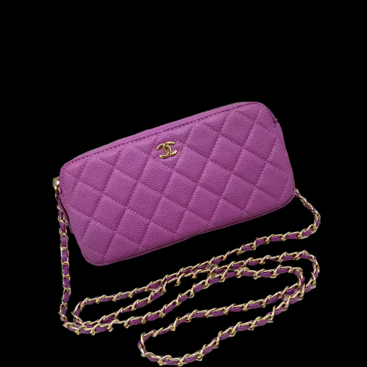 Square oblong bag with gold hardware