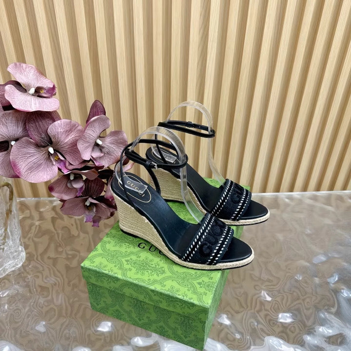 Denim or Black Pumps