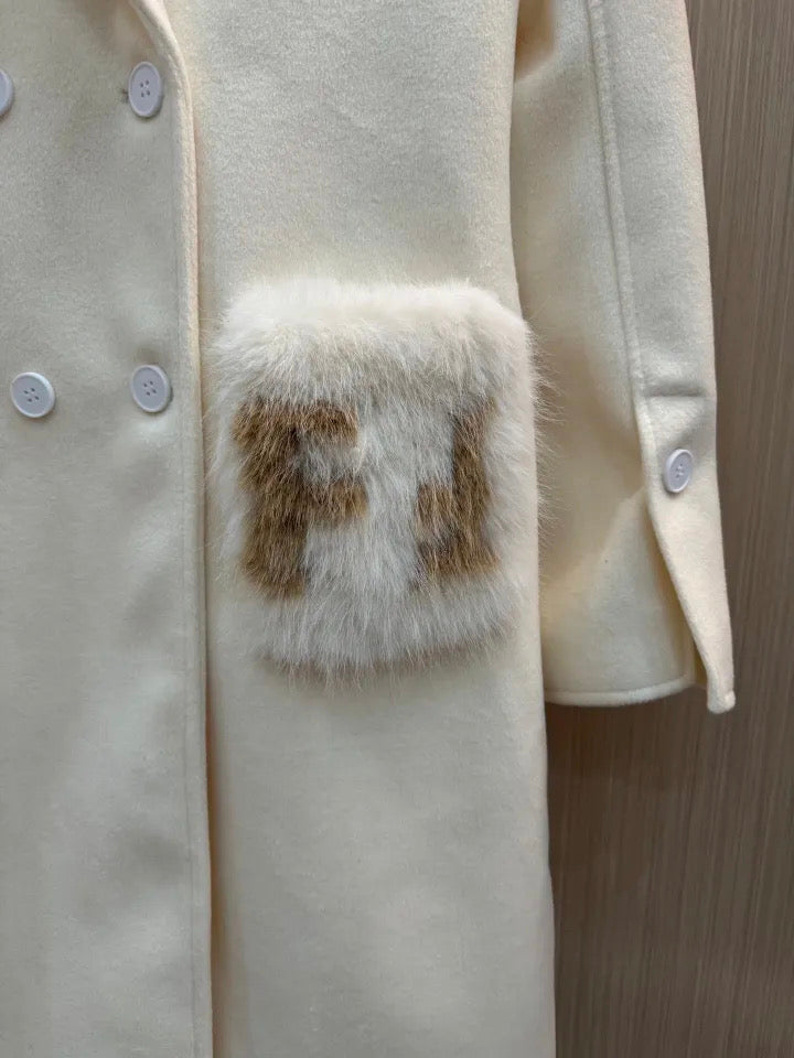 White or Pink long coat