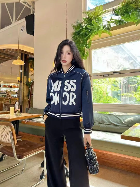 Silk Navy Varsity