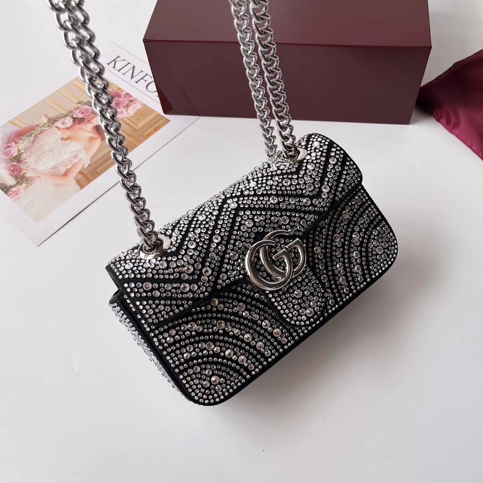 Bedazzled Purse with Chain