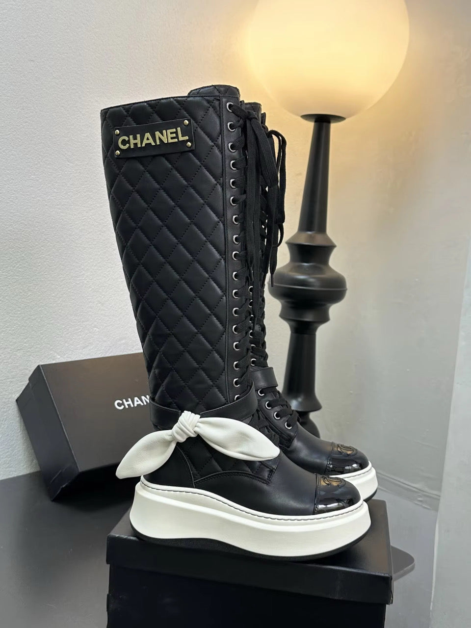 Tall lace up Boots