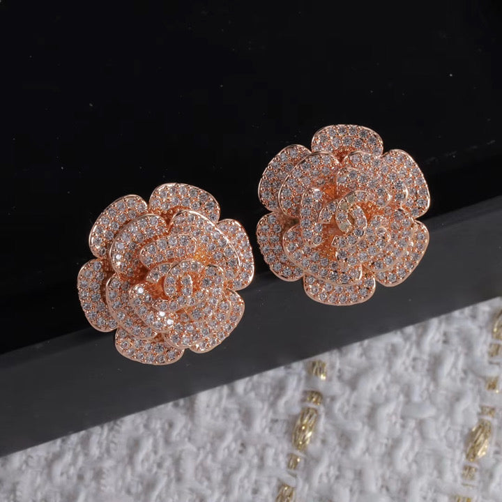 Bedazzled Flower Earrings