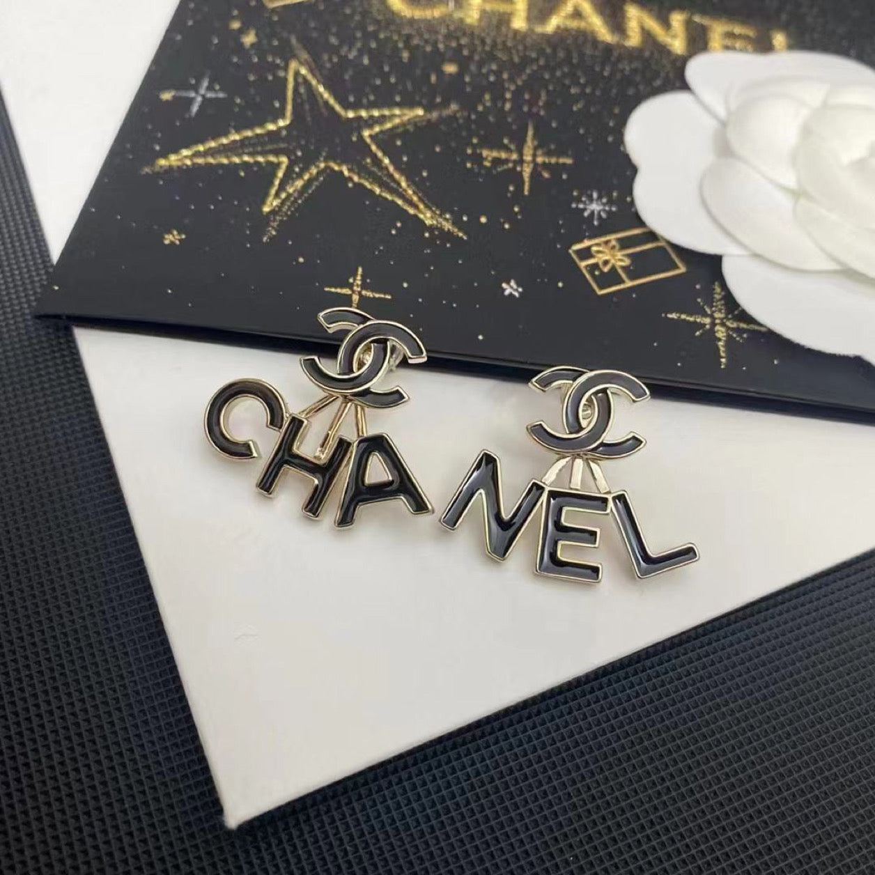 Small black earrings