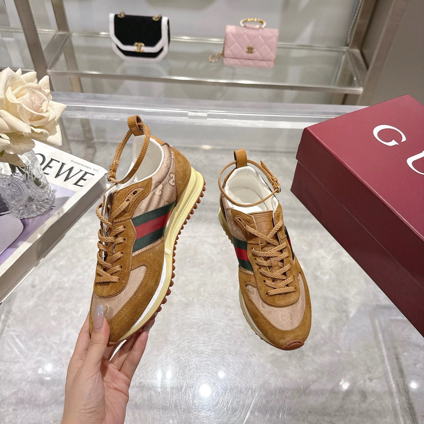 Medium Brown Tennis Shoes