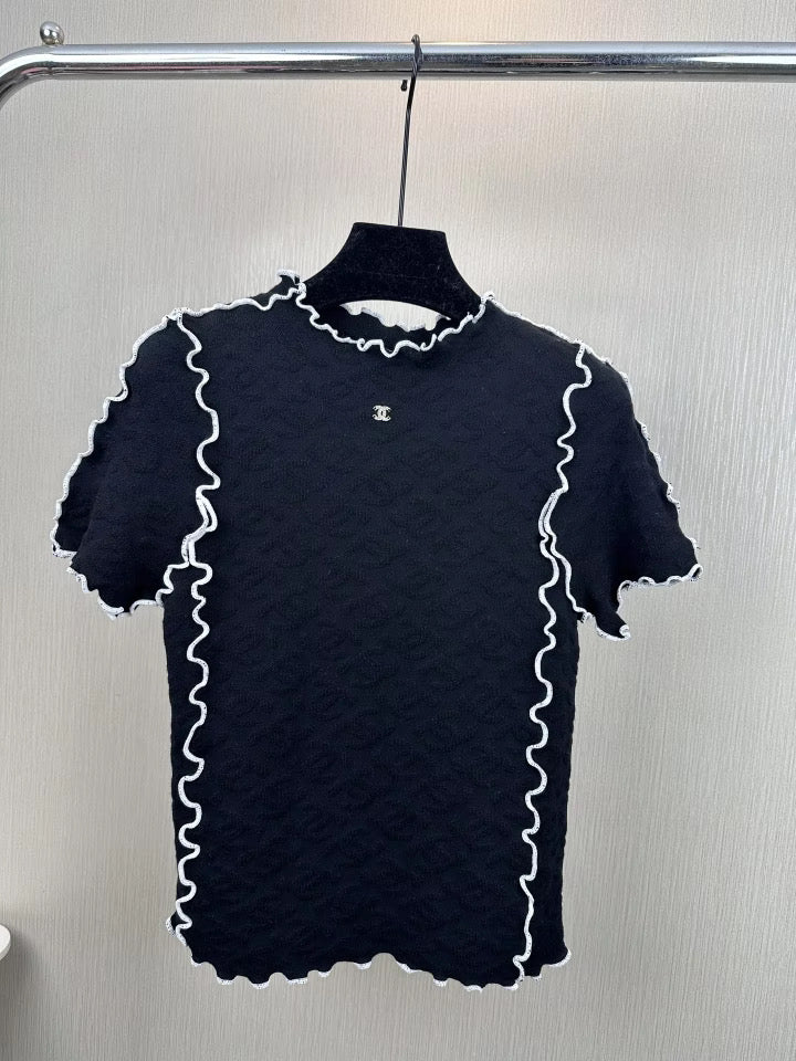 Embossed Knit Top