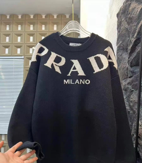 Oversized Black Knit Sweater