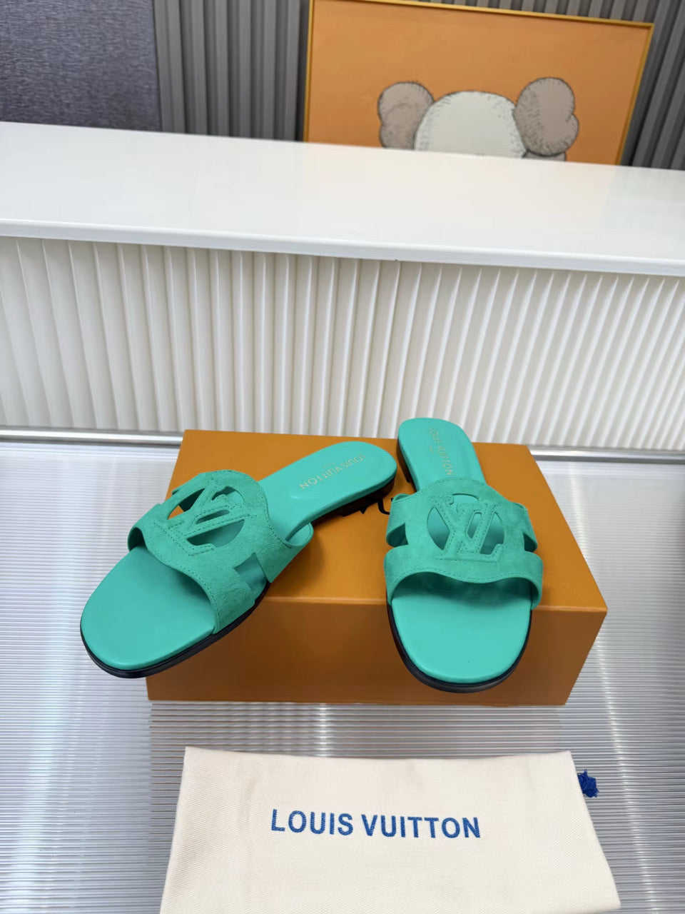 Suede Flat Mule