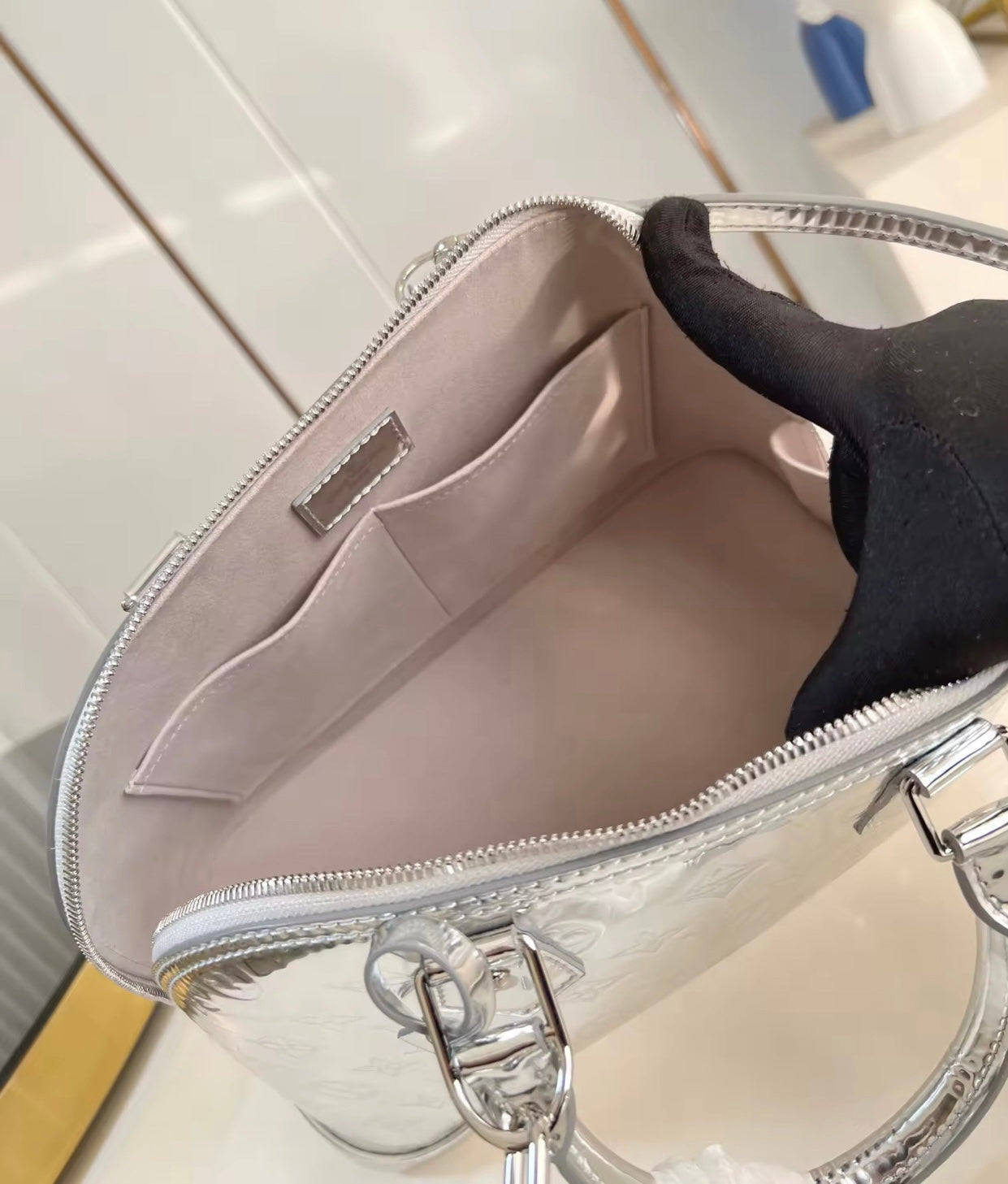 Medium Silver Purse