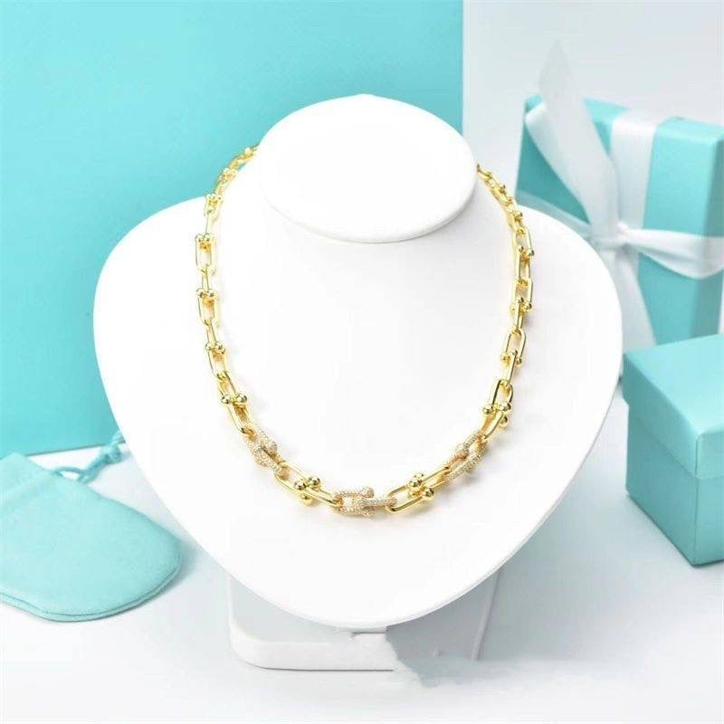 Bedazzled chain necklace