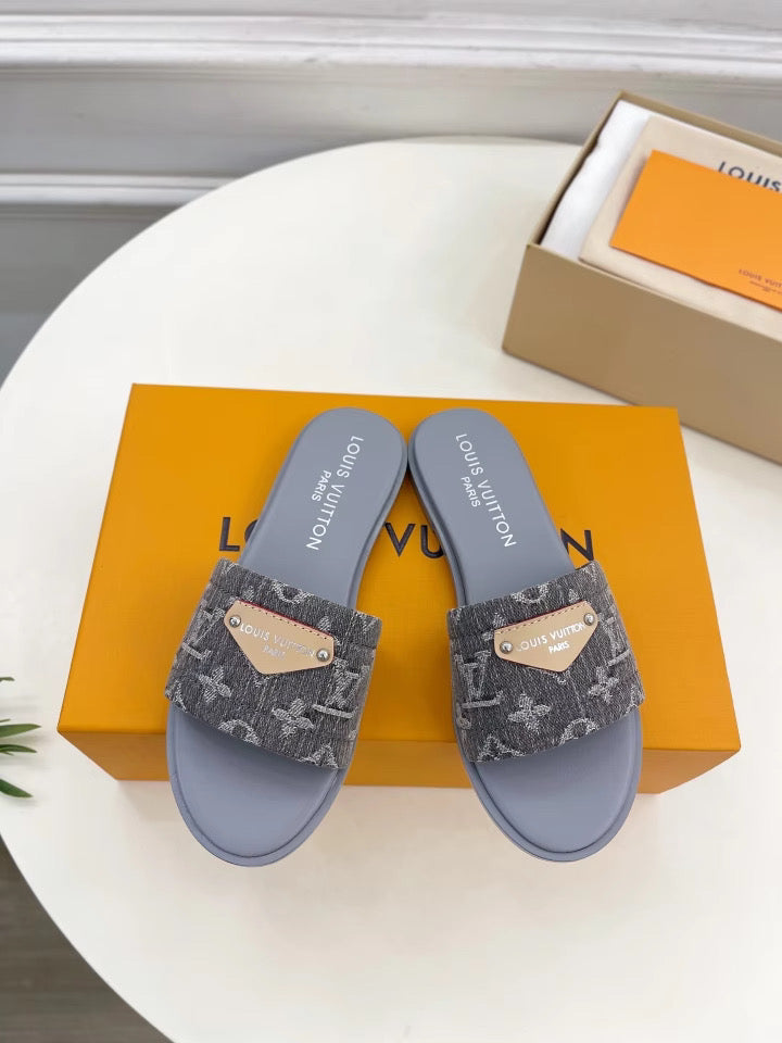 Denim Flat Sandals