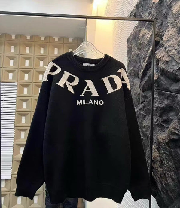 Oversized Black Knit Sweater