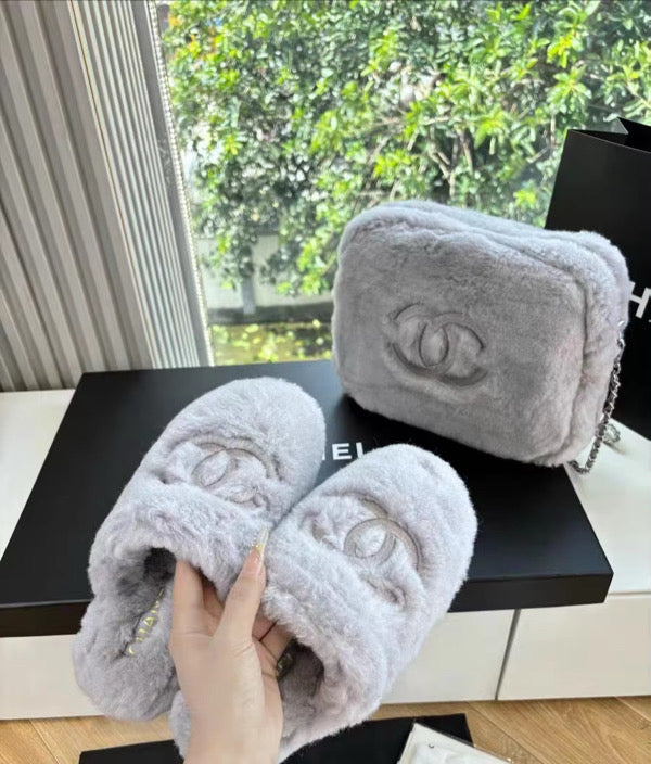 Fuzzy Bag & Slippers (ADDITIONAL DISCOUNT)